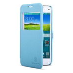 Чехол Nillkin Fresh Series Leather case для Samsung Galaxy S5 mini SM-G800 (голубой, кожаный)