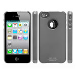 Чехол SGP Ultra Thin Vivid Series для Apple iPhone 4 (темно-серый, пластиковый)