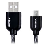 USB-кабель Remax Quick Charge&Data Cable (microUSB, 1 м, армированный, черный)