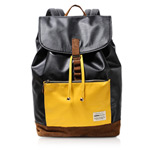 Рюкзак Remax Double Bag #308 (черный/желтый, кожаный, 1 отделение)