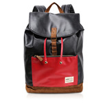 Рюкзак Remax Double Bag #308 (черный/красный, кожаный, 1 отделение)