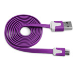 USB-кабель WhyNot Flat Cable универсальный (microUSB, 1 метр, фиолетовый) (NPG)