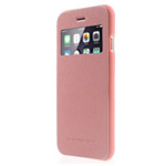 Чехол Mercury Goospery WOW Bumper View для Apple iPhone 6 plus (розовый, кожаный)