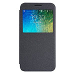 Чехол Nillkin Sparkle Leather Case для Samsung Galaxy E5 SM-E500 (темно-серый, винилискожа)