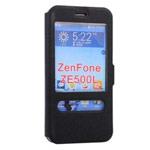 Чехол Yotrix FlipView case для Asus ZenFone 2 ZE500CL (черный, винилискожа)