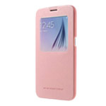 Чехол Mercury Goospery WOW Bumper View для Samsung Galaxy S6 SM-G920 (розовый, винилискожа)