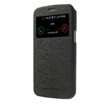Чехол Mercury Goospery WOW Bumper View для Samsung Galaxy E5 SM-E500 (черный, винилискожа)
