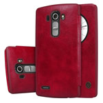 Чехол Nillkin Qin leather case для LG G4 F500 (красный, кожаный)